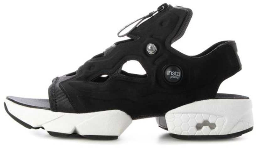 Women Reebok Instapump Fury Sandal Zip Black White H06200