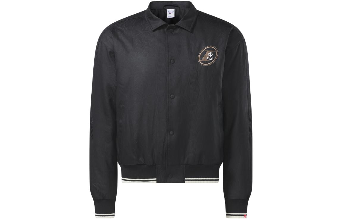 Reebok Iverson Year of the Rabbit Retro Varsity Jacket Black Unisex Casual Style H47099