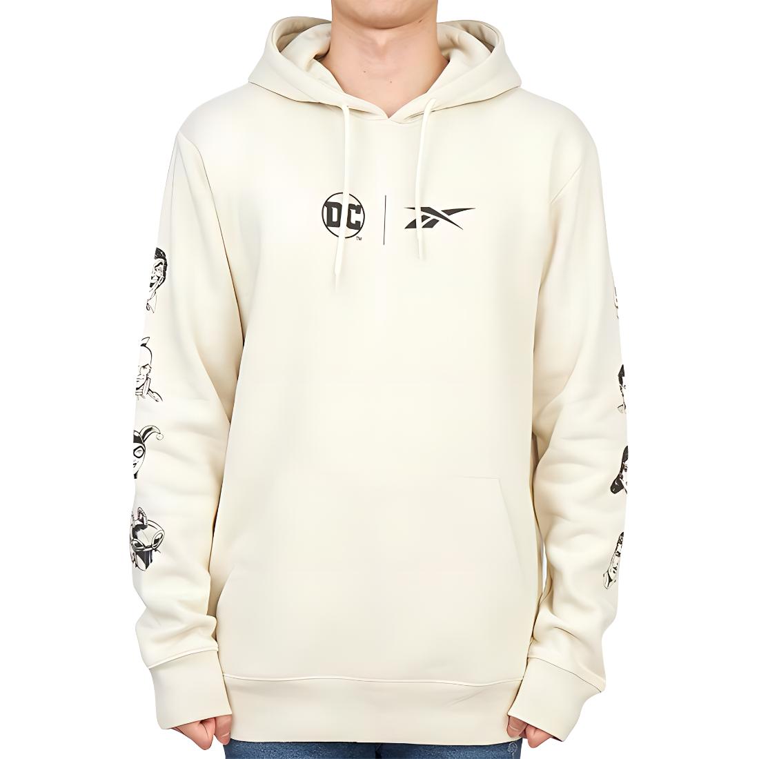 Reebok Ivory Hoodie with Letter Graphic Print IB5816