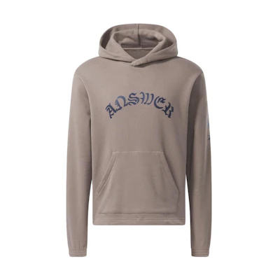 Reebok Khaki Letter Print Hoodie Long Sleeve H47110