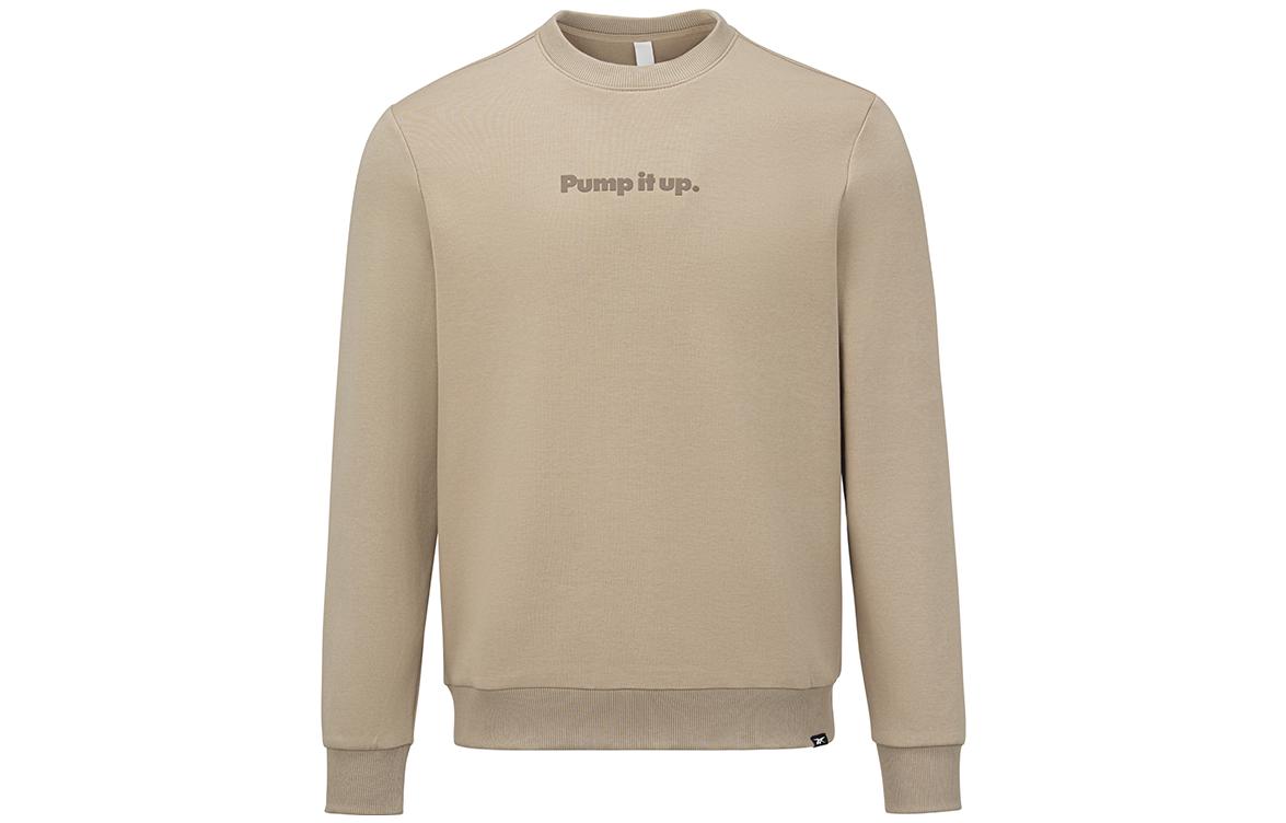 Reebok Knit Letter Print Pullover Sweatshirt Unisex Light Khaki 223RMS307UGK0