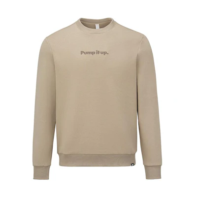Reebok Knit Letter Print Pullover Sweatshirt Unisex Light Khaki 223RMS307UGK0