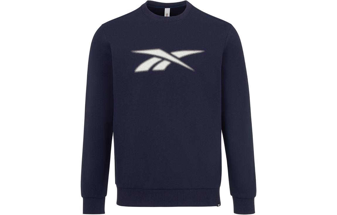 Reebok Knitted Pullover Printed Sweatshirt Unisex - Navy Blue 23RMS305UGN2