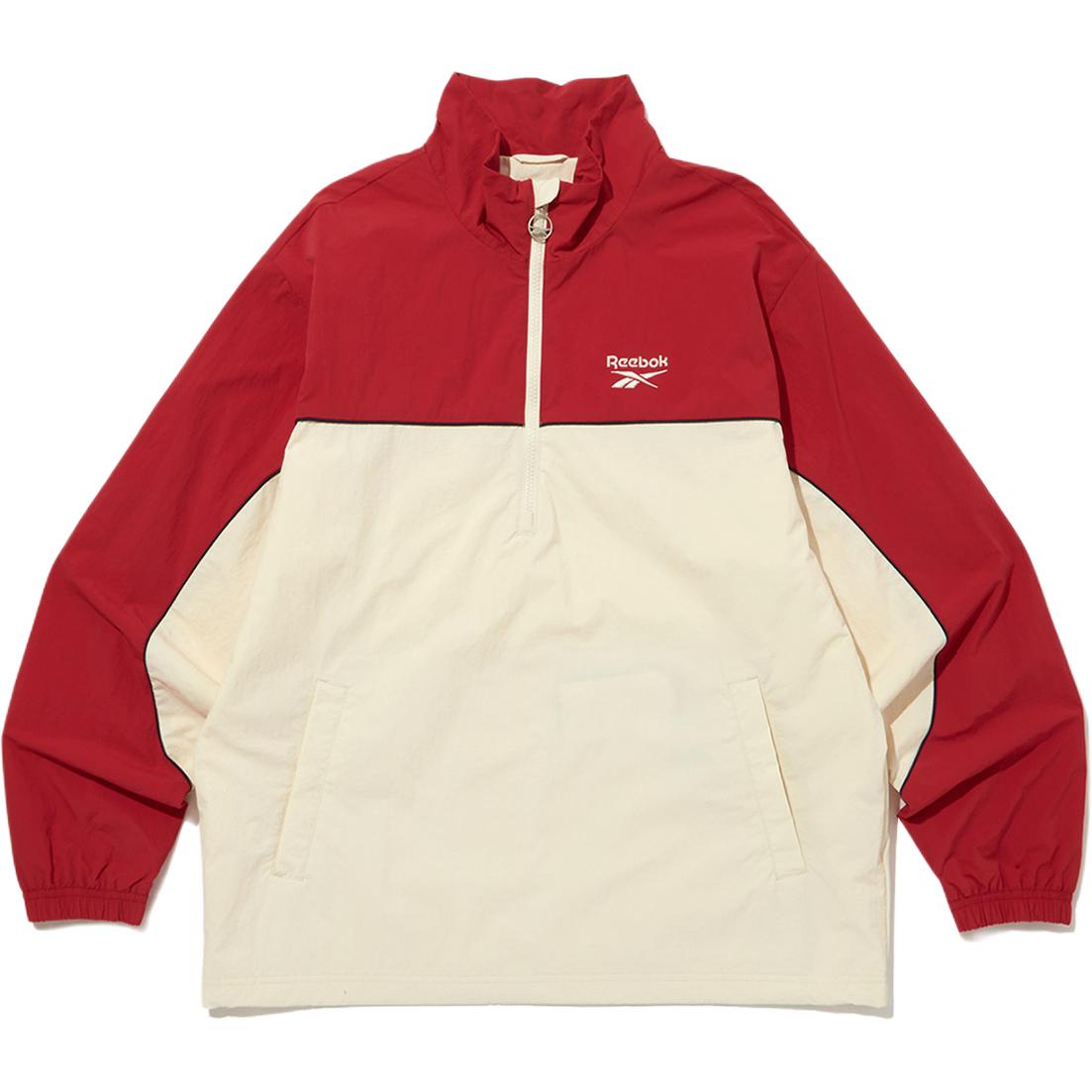 Reebok Legend Warm Up Half-Zip Pullover Sweatshirt Red Unisex REJU4EA13IV