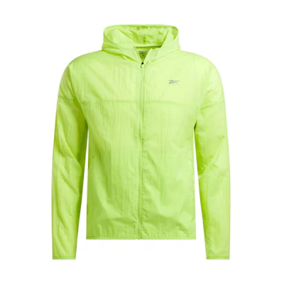 Reebok Lemon Yellow Solid Color Zip-Up Hooded Jacket 100073098