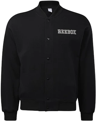 Chaqueta Negra Unisex Reebok con Estampado, Forro Polar y Cuello Alto Casual. HC0037 Buy Chaqueta Negra Unisex Reebok con Estampado, Forro Polar y Cuello Alto Casual. HC0037