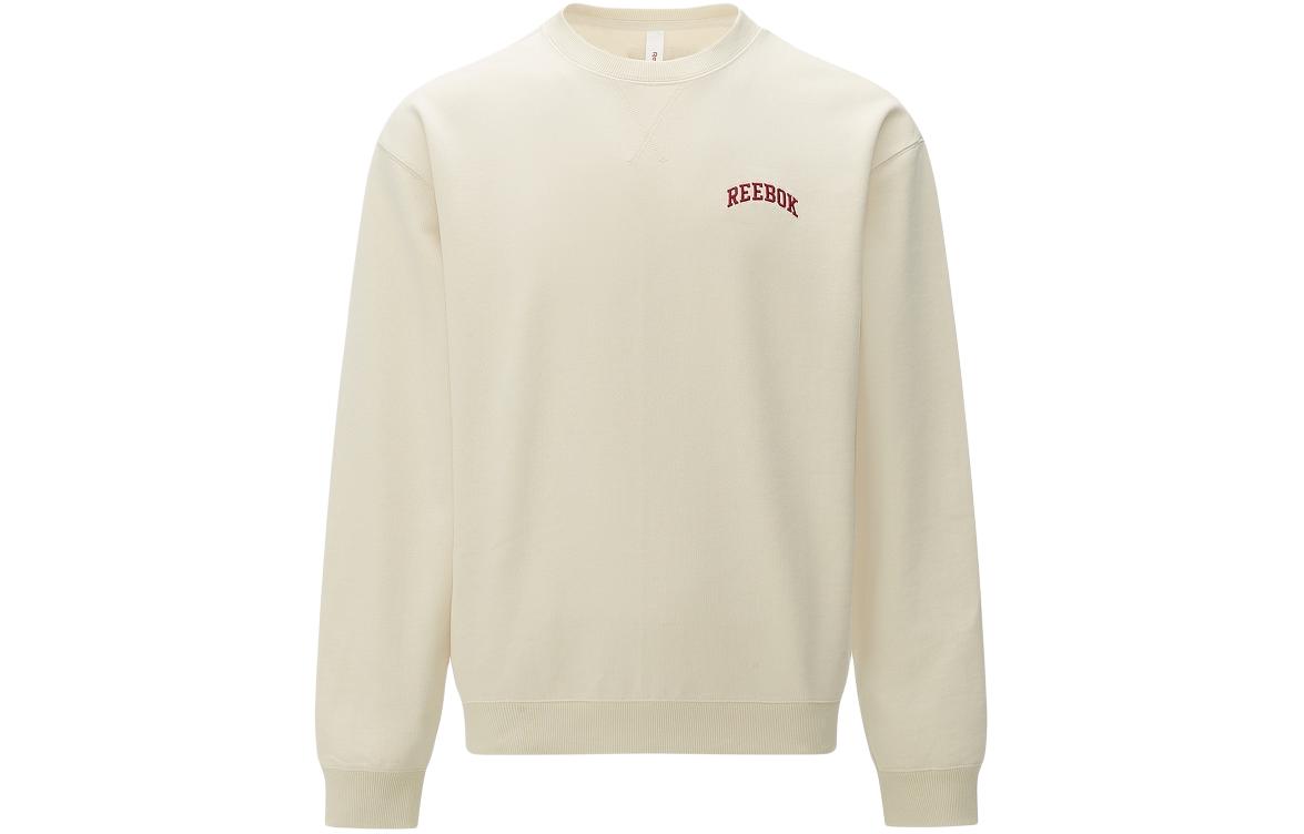 Reebok Letter Print Knit Pullover Sweatshirt Unisex Beige 24SRC303UGM0