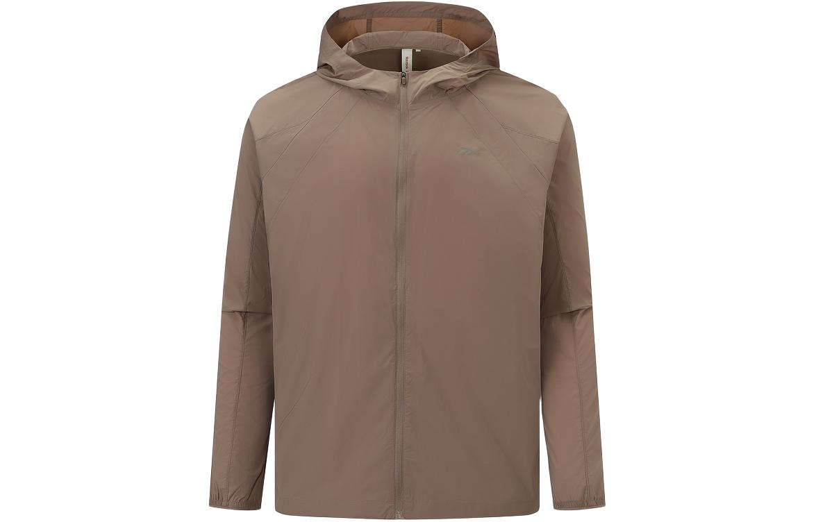 Reebok Lightweight Hooded Woven Jacket Driftwood Gray 24SRM101MGG9