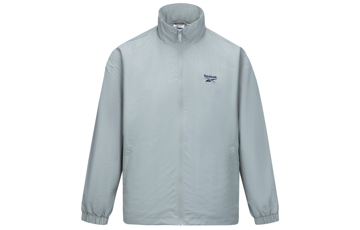 Reebok Lightweight Logo Print Long Sleeve Jacket Unisex - Light Gray 24FRM111UGG5