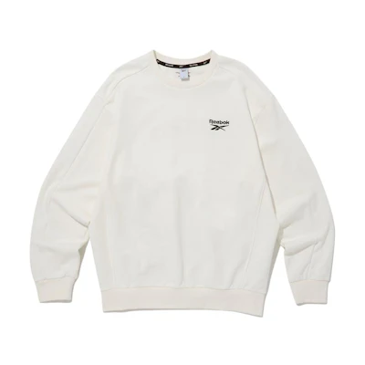 Reebok Logo Crewneck Sweatshirt Unisex Gray White RETS4EM25OW