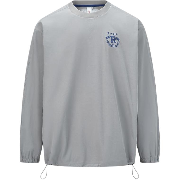 Reebok Logo Embroidered Crewneck Loose Sweatshirt Unisex Light Gray 24SRC301UGG5