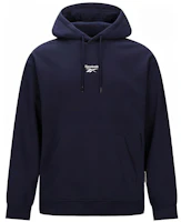 Reebok Logo Fashion Hoodie Unisex Pullover - Navy Blue 24FRM321UGN2 Reebok Logo Fashion Hoodie Unisex Pullover - Navy Blue 24FRM321UGN2