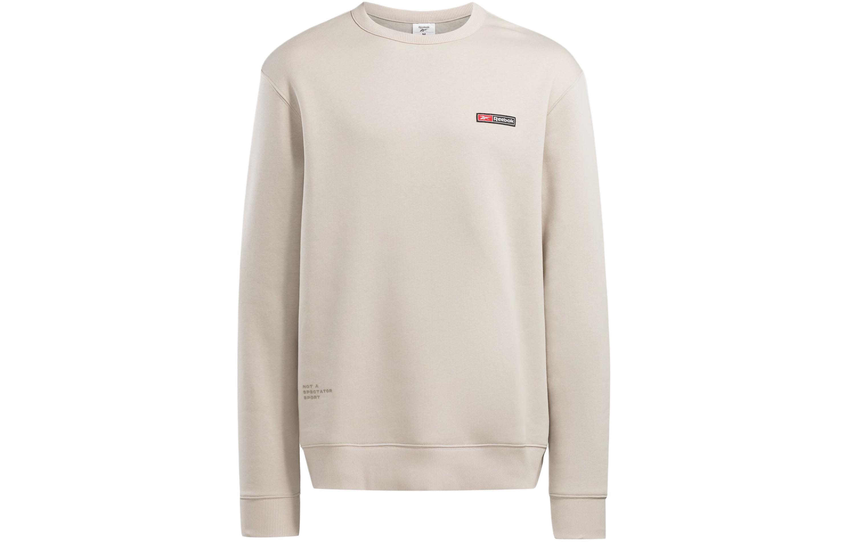 Reebok Logo Loose Fit Crewneck Long Sleeve Sweatshirt Neutral Color 100076458