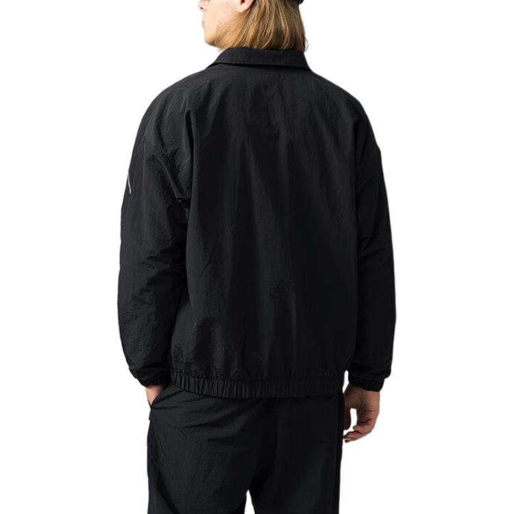 Shop 리복 로고 아웃도어 캐주얼 레트로 집업 재킷 블랙 유니섹스 24FRM103UGH0