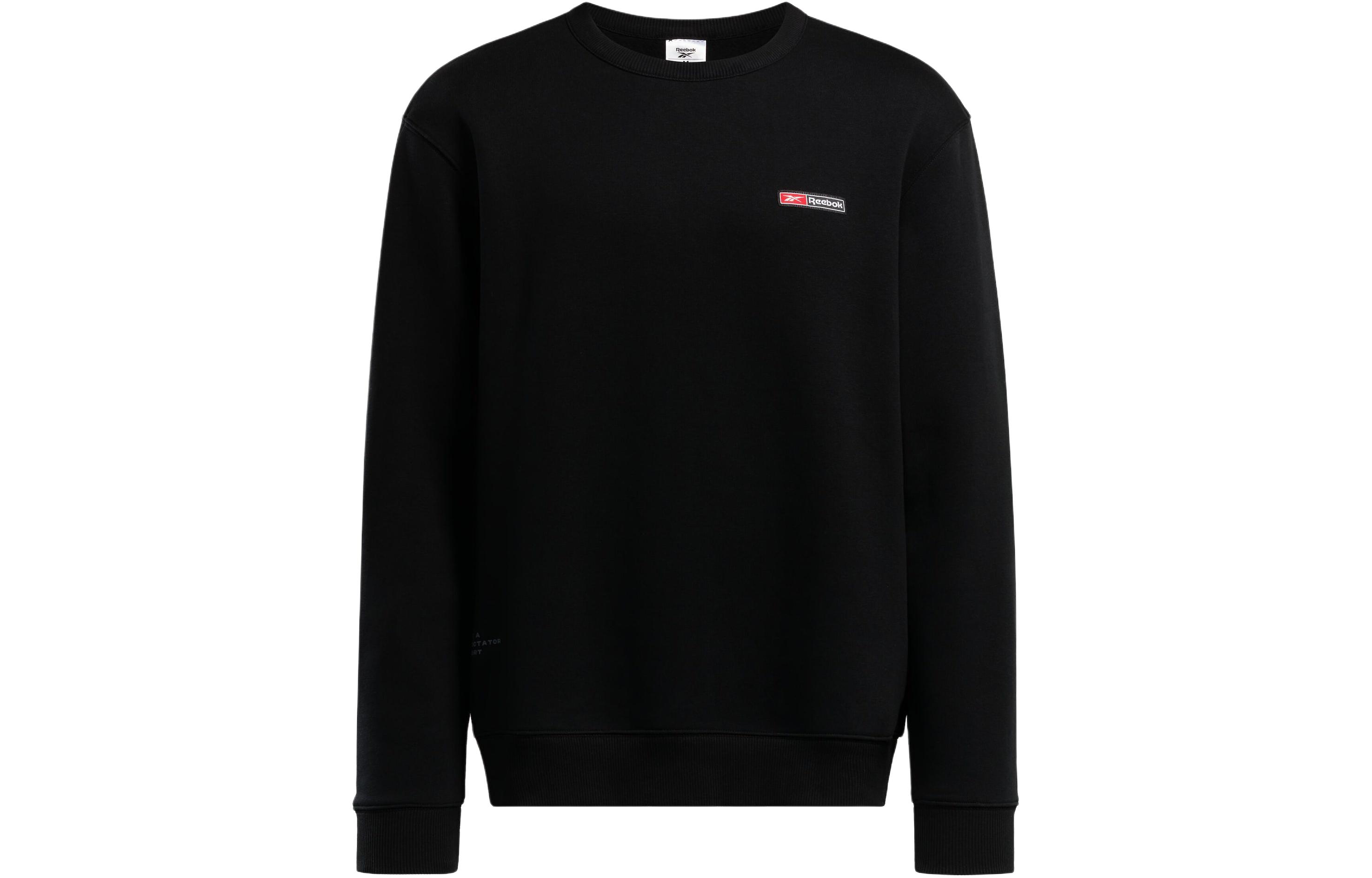 Reebok Logo Printed Loose Fit Crewneck Long Sleeve Sweatshirt Black 100075617