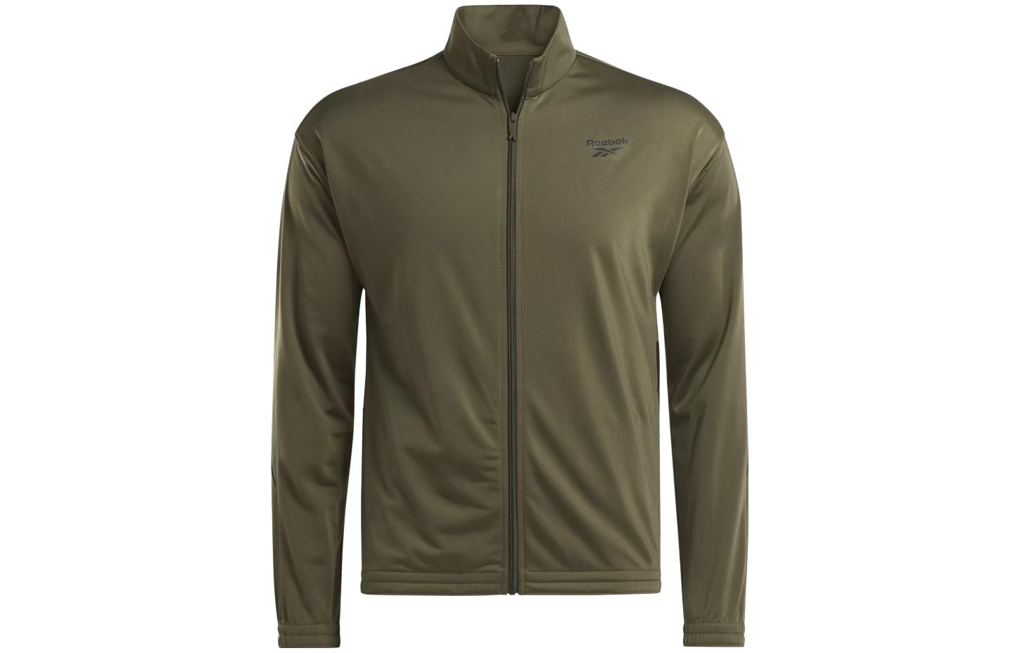 Reebok Logo Printed Zip-Up Track Jacket Unisex Green 100071053