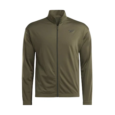 Reebok Logo Printed Zip-Up Track Jacket Unisex Green 100071053