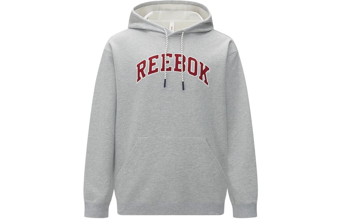 Reebok Logo Retro Letter Print Hoodie Unisex Light Grey 24SRC307UGG3