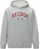 Reebok Logo Retro Letter Print Hoodie Unisex Light Grey 24SRC307UGG3 Reebok Logo Retro Letter Print Hoodie Unisex Light Grey 24SRC307UGG3