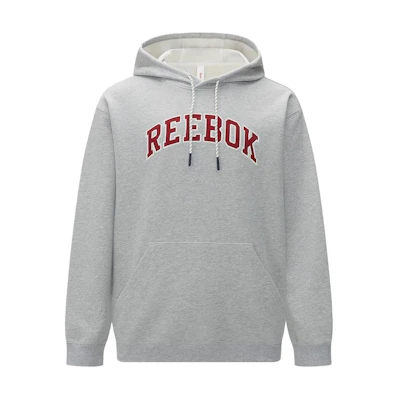 Reebok Logo Retro Letter Print Hoodie Unisex Light Grey 24SRC307UGG3