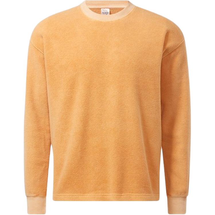 Reebok Minimalist Oversized Yellow Sweatshirt Unisex Casual Long Sleeve 19729642