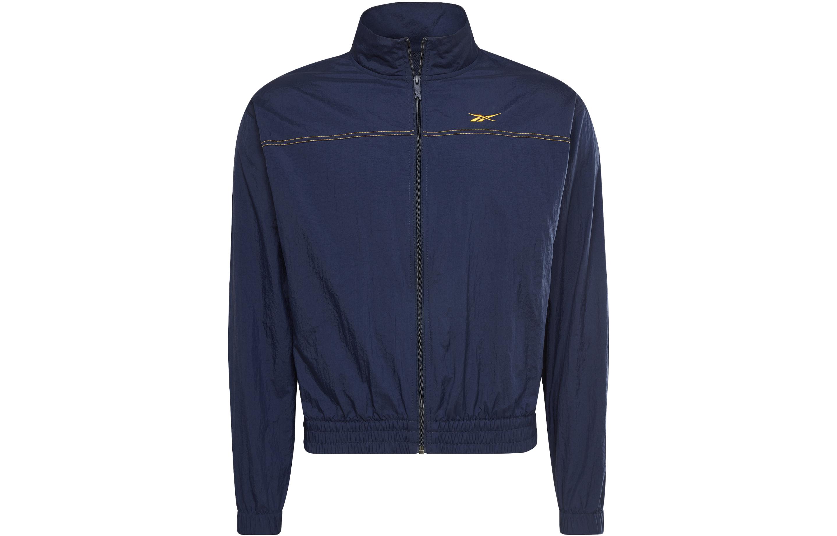 Reebok MYT Woven Solid Logo High-Collar Jacket Unisex - Navy Blue HJ7834