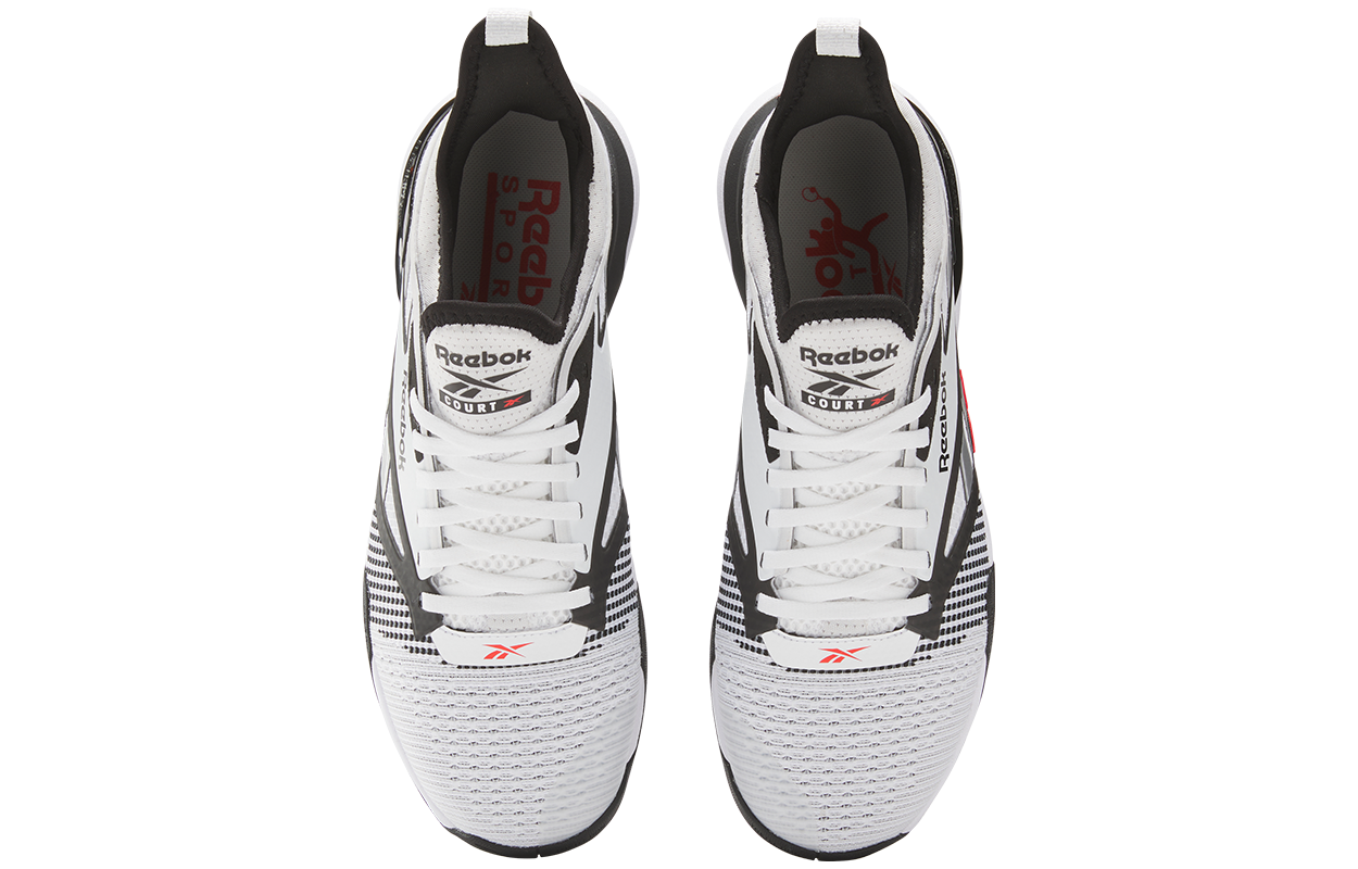 Shop Reebok Nano Court 'Black White Energy Red' 100212265