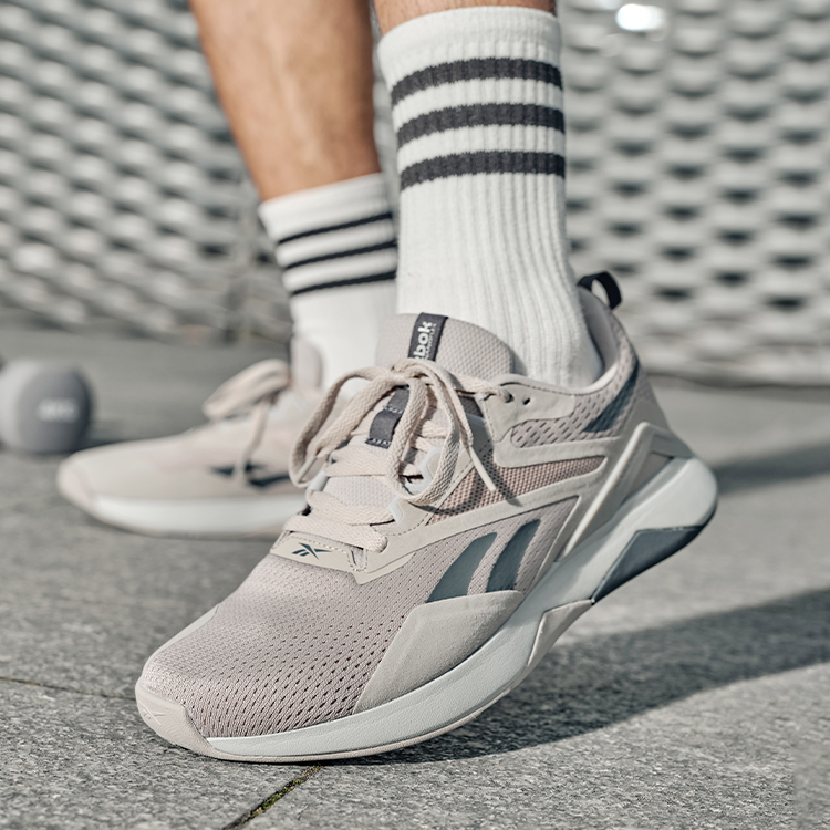 Details for Reebok Nanoflex TR 2 百搭潮流 輕鬆舒適 減震耐磨 低幫 生活休閒鞋 男款 米灰色