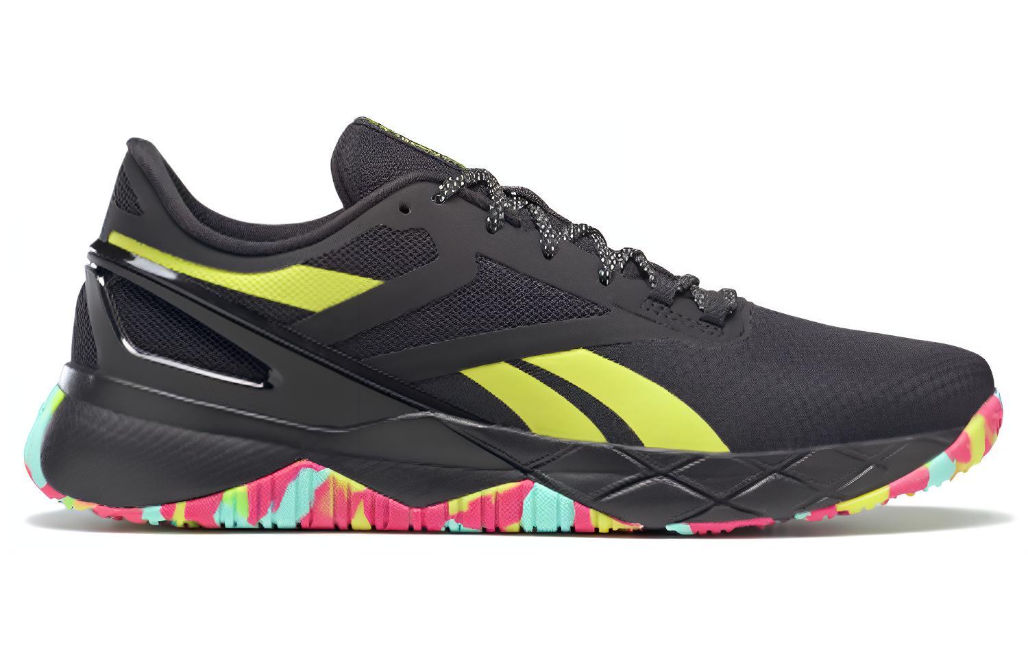 Lookbook Reebok Nanoflex TR 'Hitam Lime Camo' GX7549
