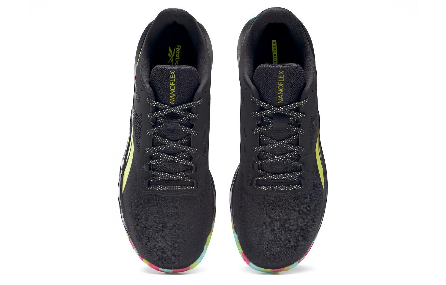 Details for Reebok Nanoflex TR 'Hitam Lime Camo' GX7549