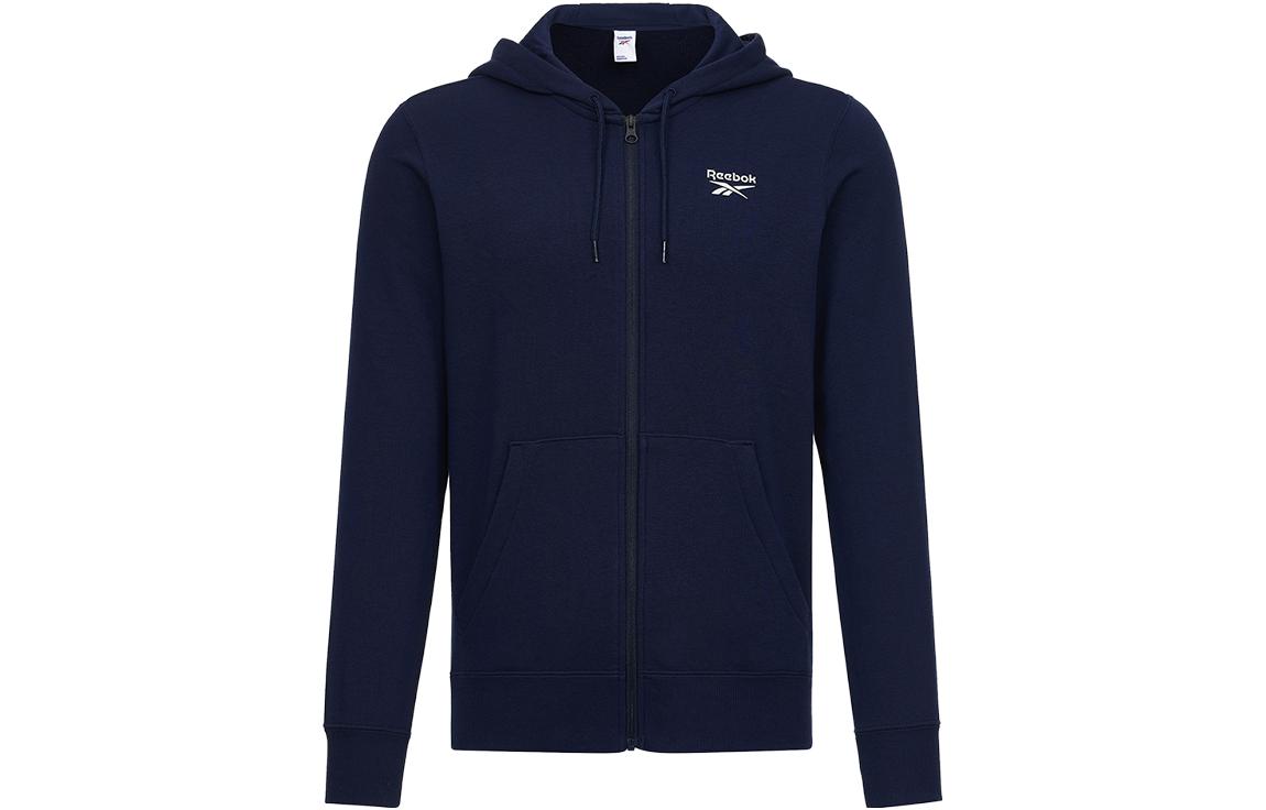Reebok Navy Logo Casual Zip-Up Hoodie Jacket GV5513