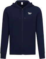 Reebok Navy Logo Casual Zip-Up Hoodie Jacket GV5513 Reebok Navy Logo Casual Zip-Up Hoodie Jacket GV5513