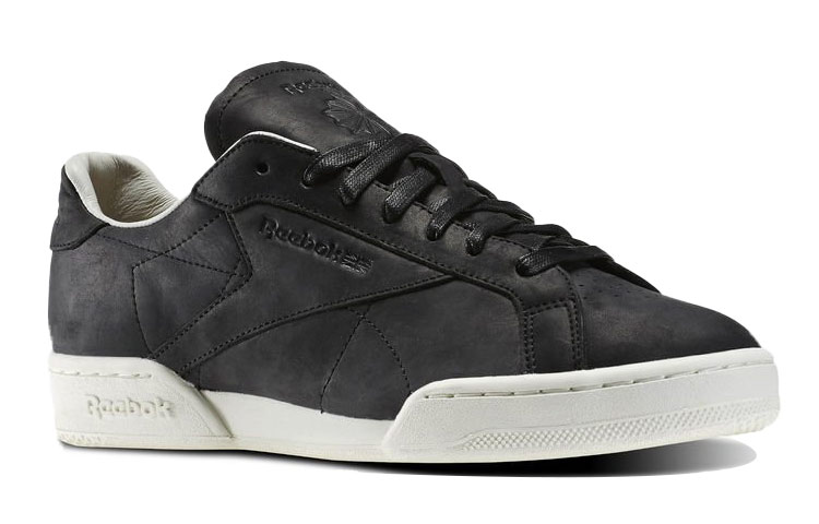 Lookbook Reebok NPC UK II PW 時尚輕便防滑減震 低筒休閒板鞋 黑白
