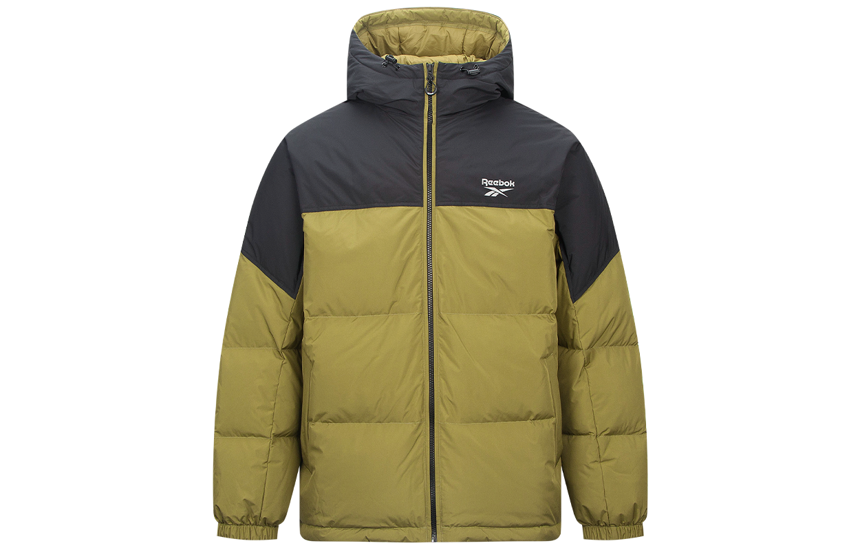 Reebok Olive Green Colorblock Unisex Puffer Jacket Casual and Comfortable. 24FRM205UGL8