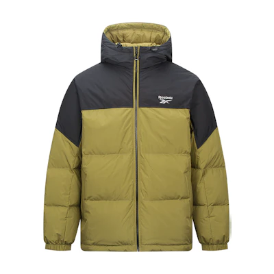 Reebok Olive Green Colorblock Unisex Puffer Jacket Casual and Comfortable. 24FRM205UGL8