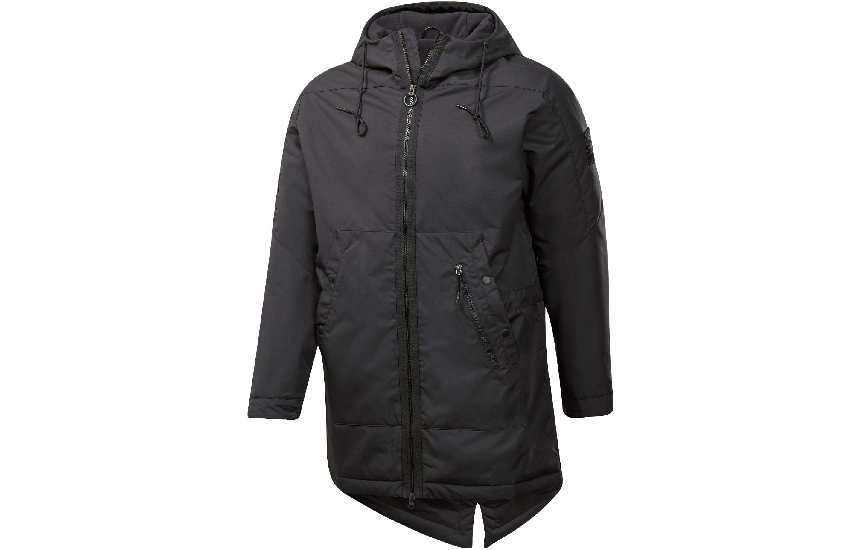 Reebok OW Unisex Mid-Length Hooded Sports Jacket Black FT0684