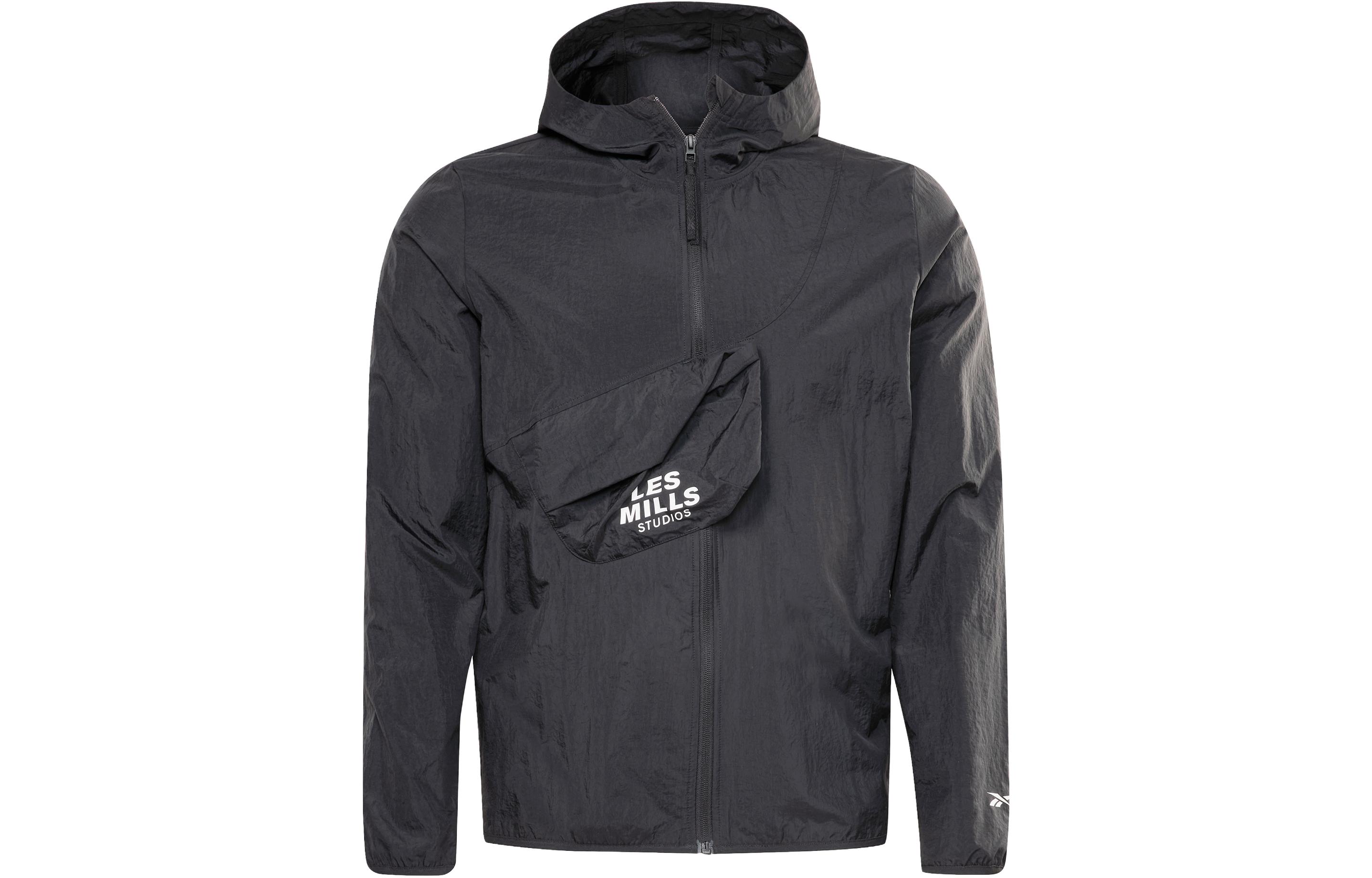 Reebok Packable Plain Hooded Jacket Black HD4170