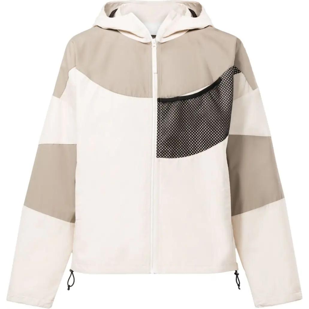 Reebok Patchwork Zip-Up Hoodie Jacket in Light Beige RMEA001C99FAB0010500