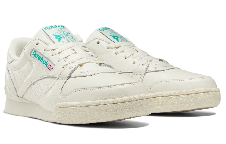 Lookbook Reebok Phase 1 Pro 防滑耐磨 低筒休閒板鞋 米白綠