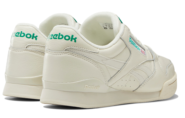 Shop Reebok Phase 1 Pro 防滑耐磨 低筒休閒板鞋 米白綠