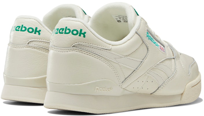 Reebok Phase 1 Pro 防滑耐磨 低筒休閒板鞋 米白綠 Shop Reebok Phase 1 Pro 防滑耐磨 低筒休閒板鞋 米白綠