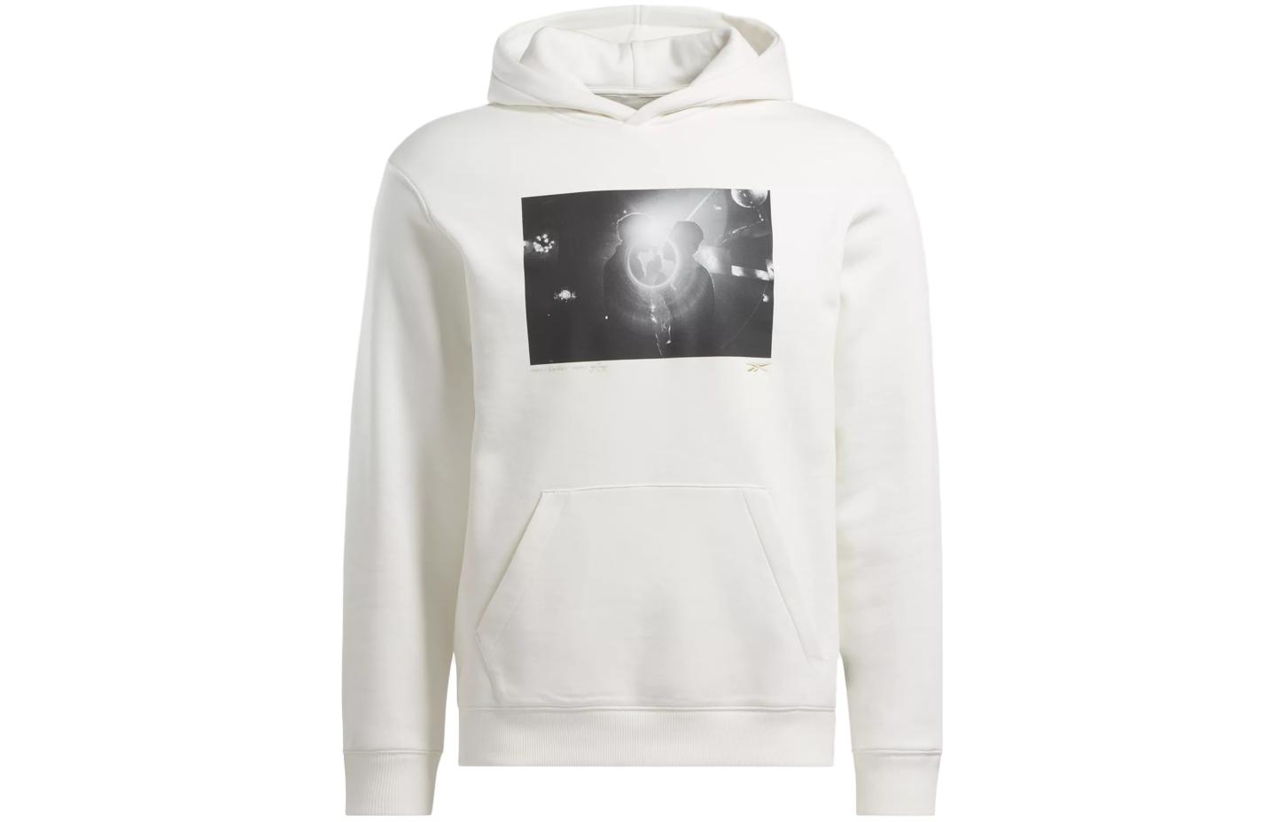 Reebok Photo Graphic Print Hoodie Unisex White 100073017