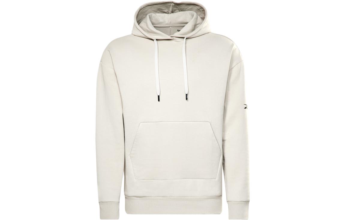 Reebok Plain White Hoodie Pullover Sweatshirt HB7225