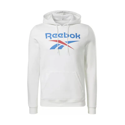 Reebok Pullover Hoodie with Letter Logo Print - White H54805