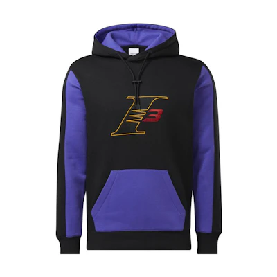 Reebok Purple Letter Logo Fleece Hoodie Casual Sportswear HF2165