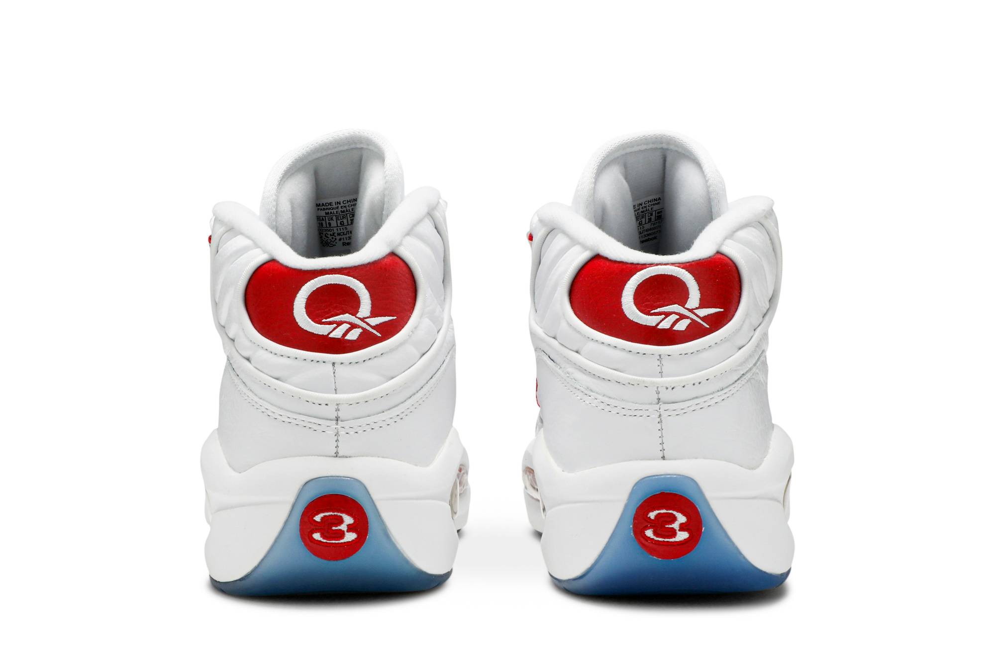 Details for Reebok Question Mid 'Blanco Perlado Rojo' 79757