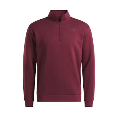Reebok Red Solid Half-Zip High-Neck Long-Sleeve Sweatshirt 100071031
