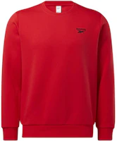 Reebok Red Unisex Solid Color Crewneck Pullover Sweatshirt HF8535 Reebok Red Unisex Solid Color Crewneck Pullover Sweatshirt HF8535