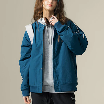 Reebok 復古拼色寬版外套 男女款 - 軍團藍 24FRM213UGBA Shop Reebok 復古拼色寬版外套 男女款 - 軍團藍 24FRM213UGBA