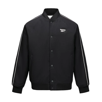 Reebok Retro Colorblock Stand Collar Jacket Black Unisex Casual Sportswear 24FRM213UGH0